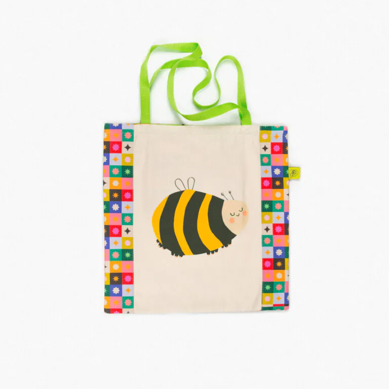 Busy Bee Tote Bag + Pocket inside