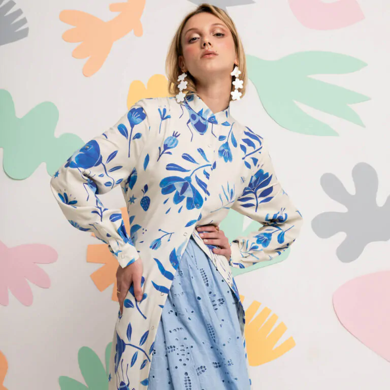 Porcelain Shirt Dress