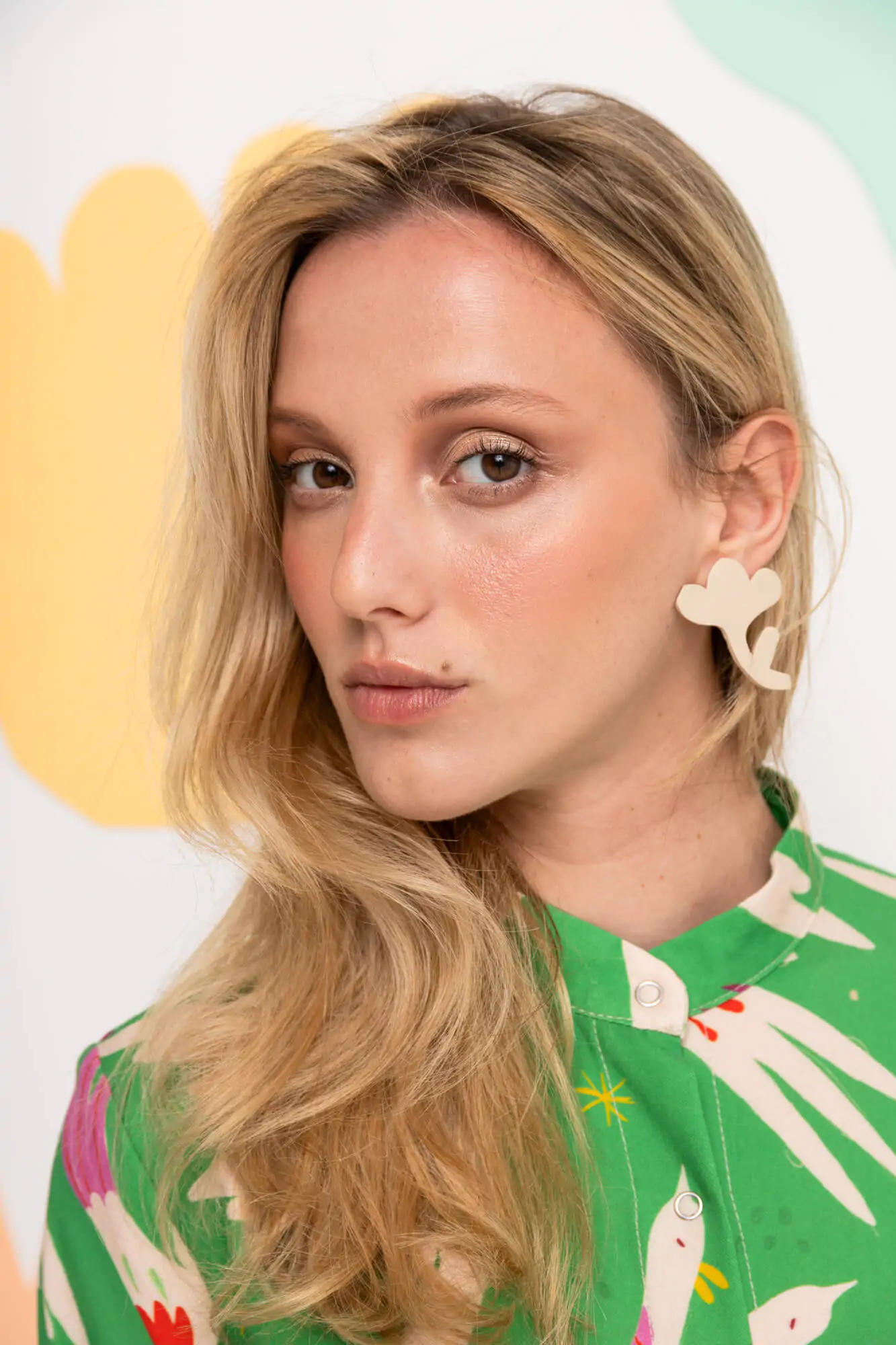 model floral earrings
