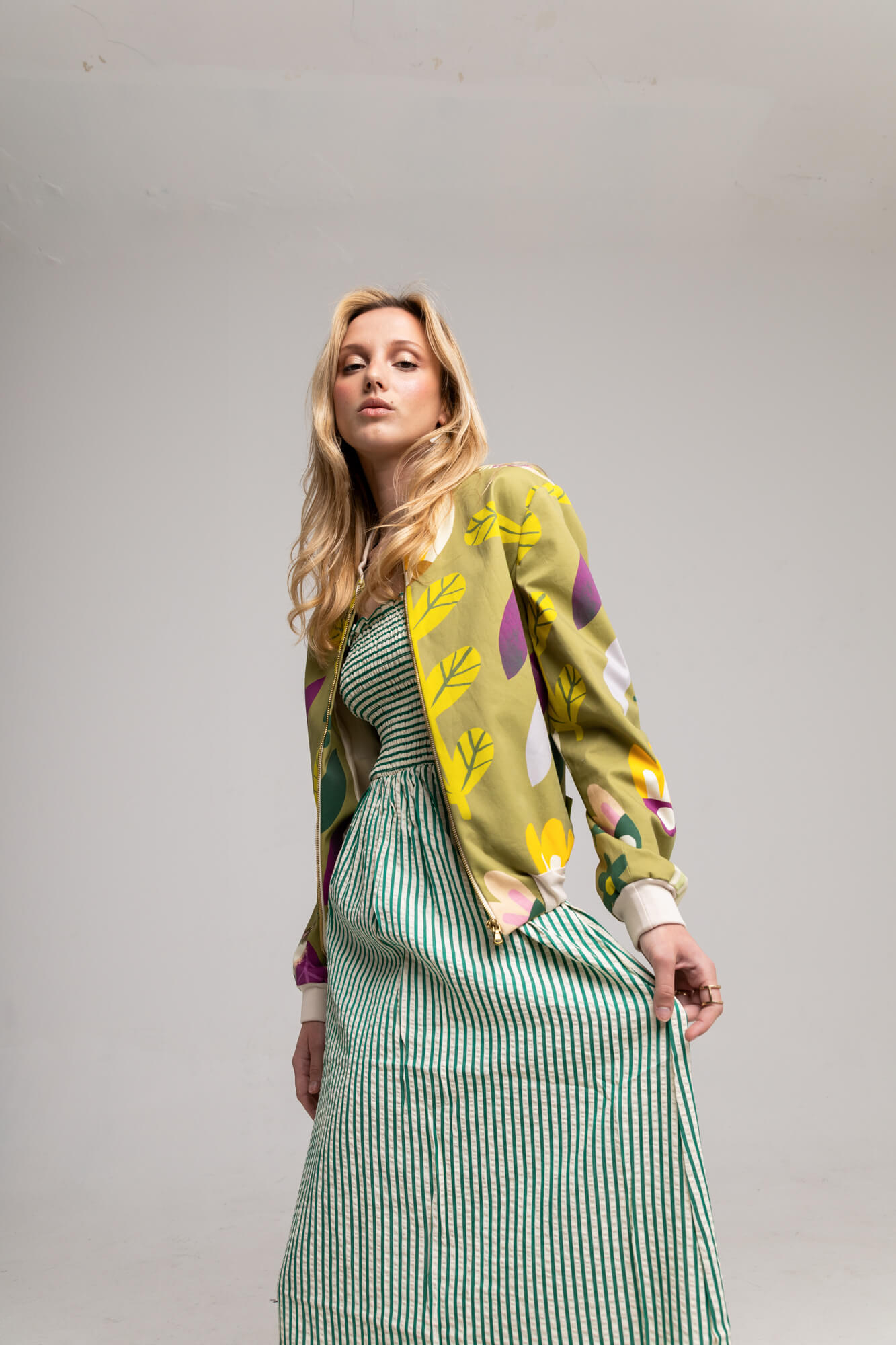 Garden Bomber Jacket - green grass