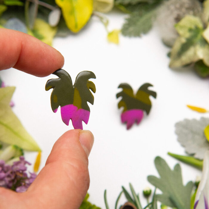 Monstera earrings - Image 2