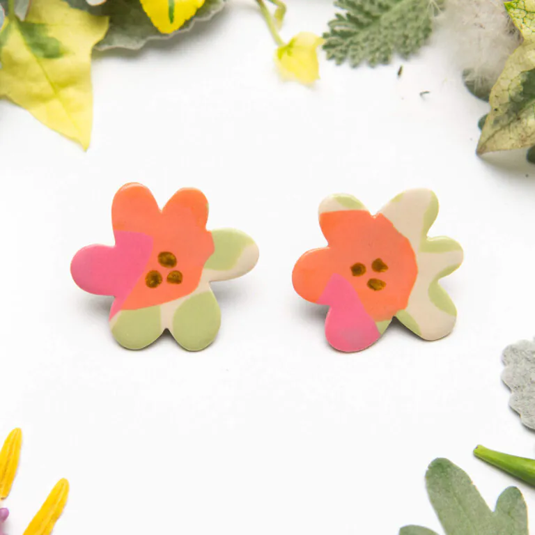 Floral earrings