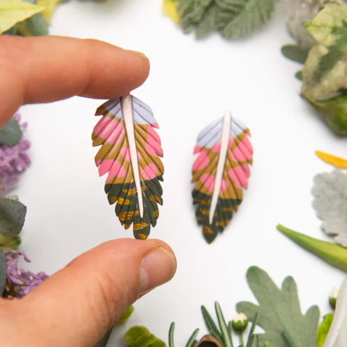 Feather-Leaf earrings - Image 2