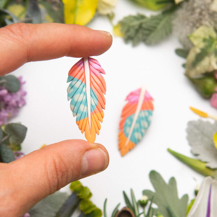 Feather-Leaf earrings - Image 3