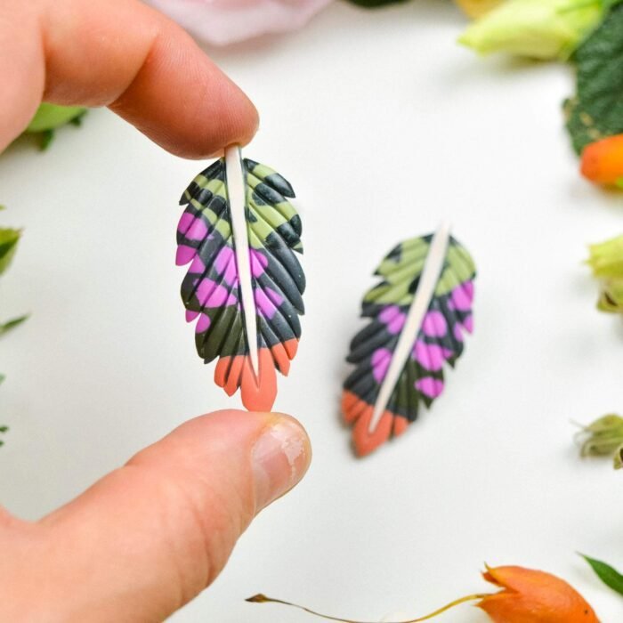 Feather-Leaf earrings - Image 2