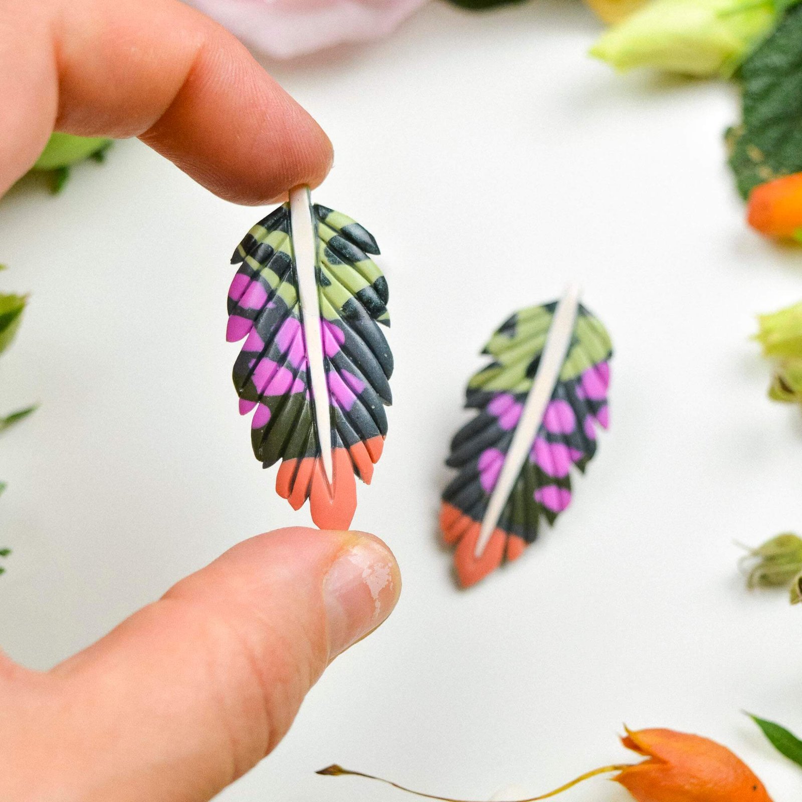 Feather-Leaf earrings - Image 2