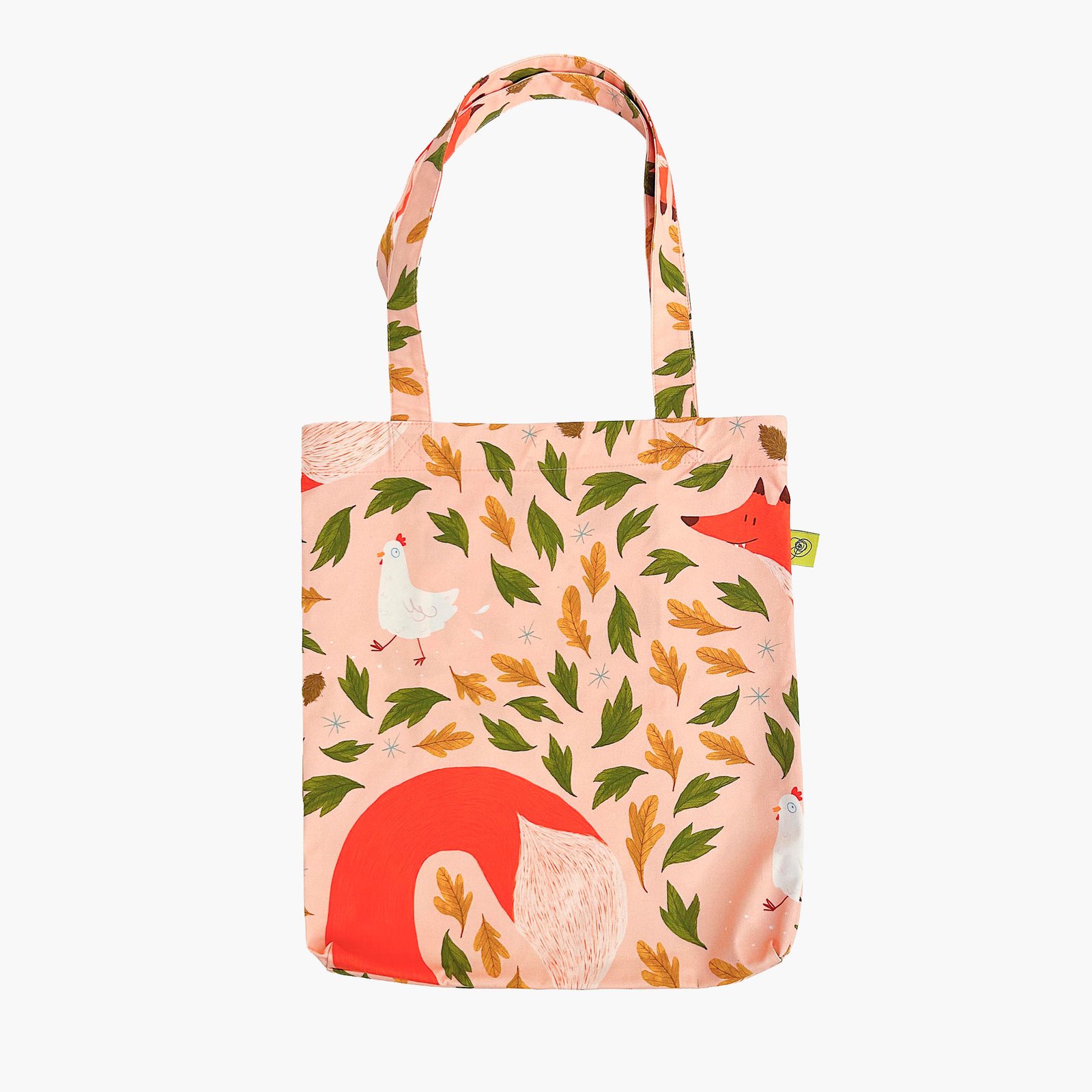 Fox & Chicken Tote Bag + pocket inside - Image 3