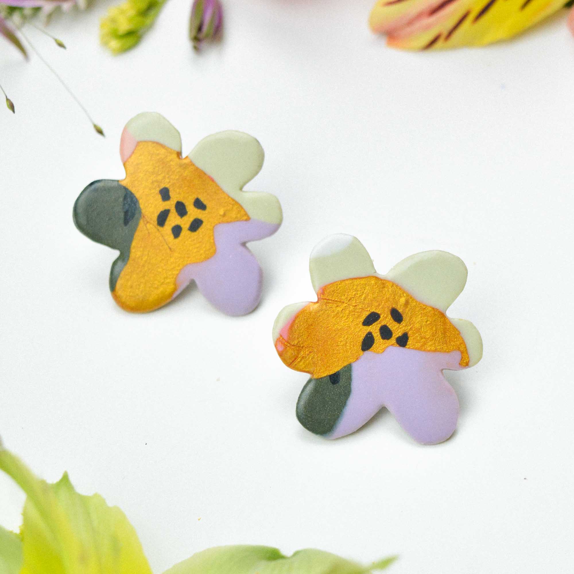 Floral earrings