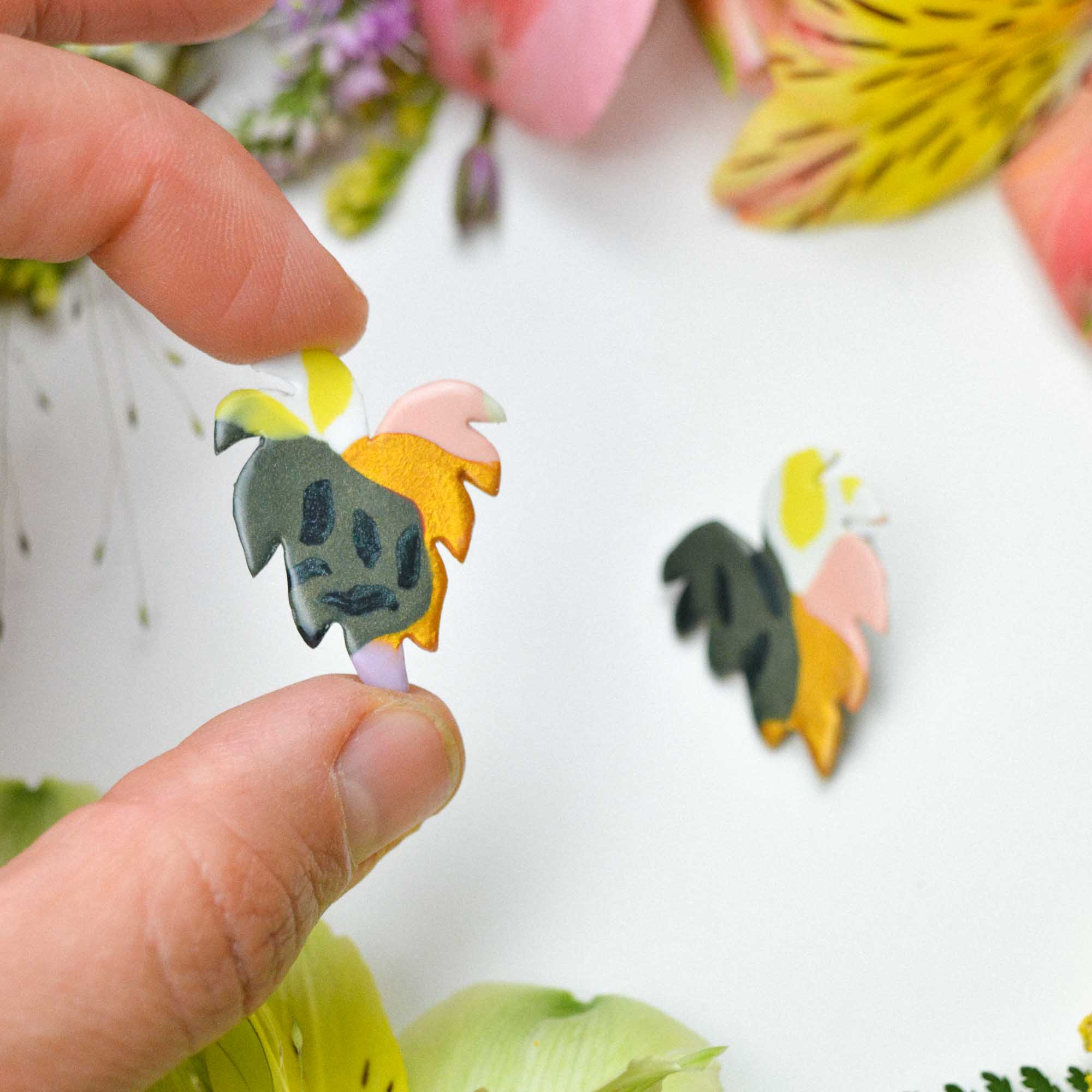 Monstera earrings - Image 3