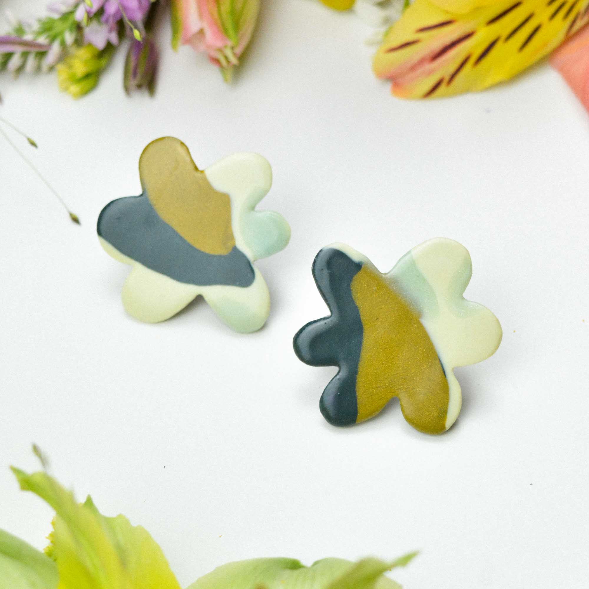 Floral earrings