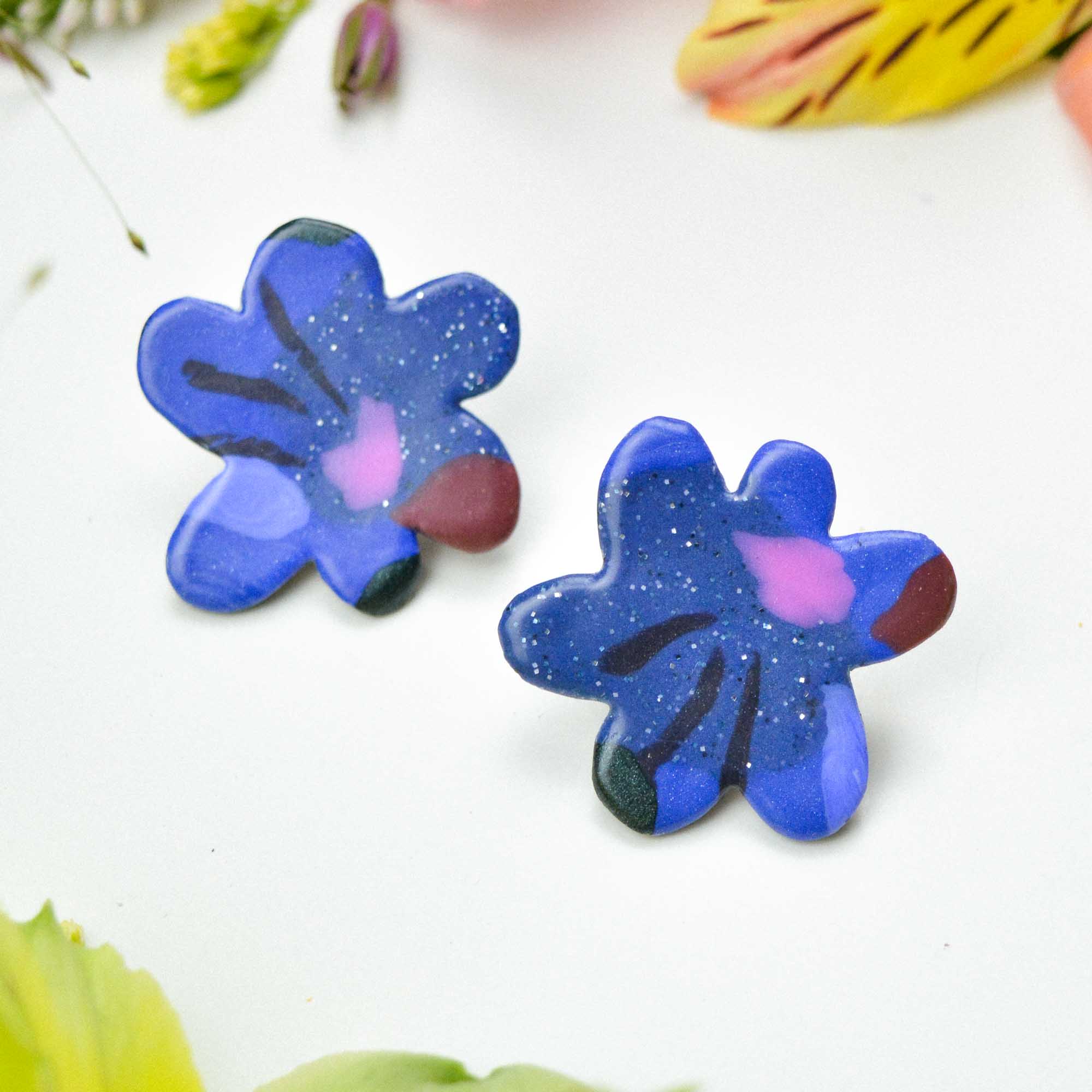 Floral earrings